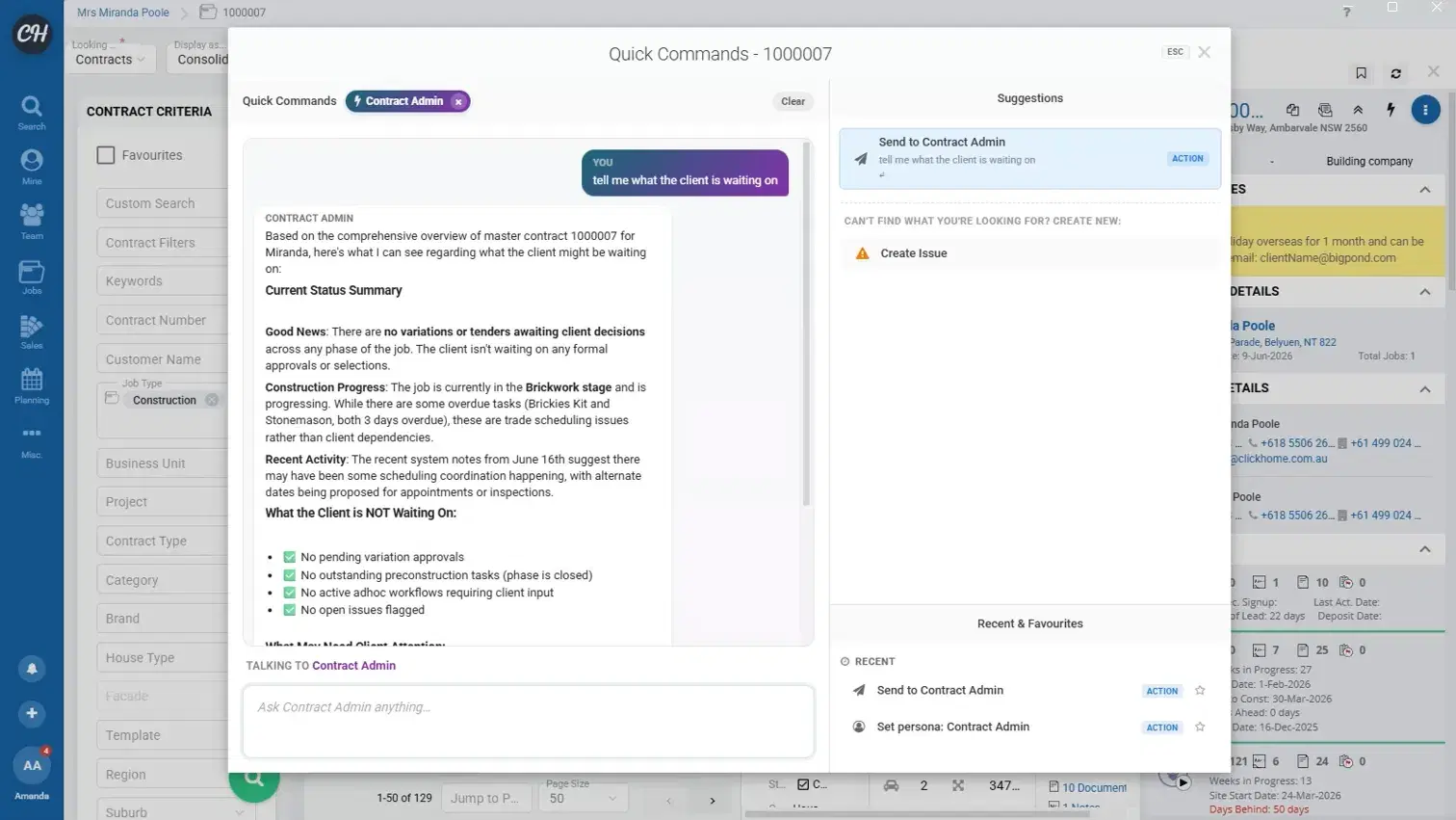 ClickHome27 AI assistance in the construction workflow