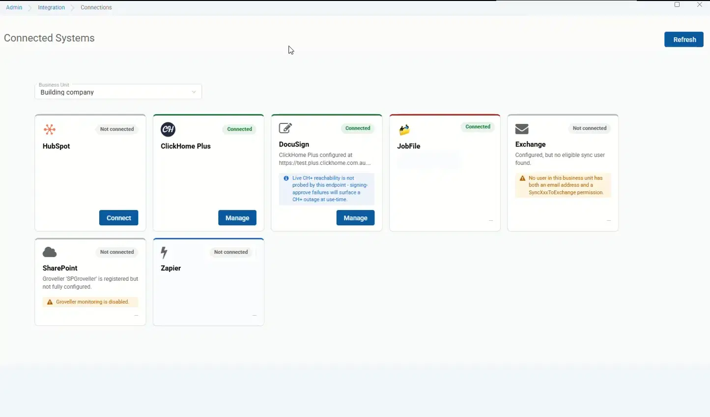 ClickHome27 integrations